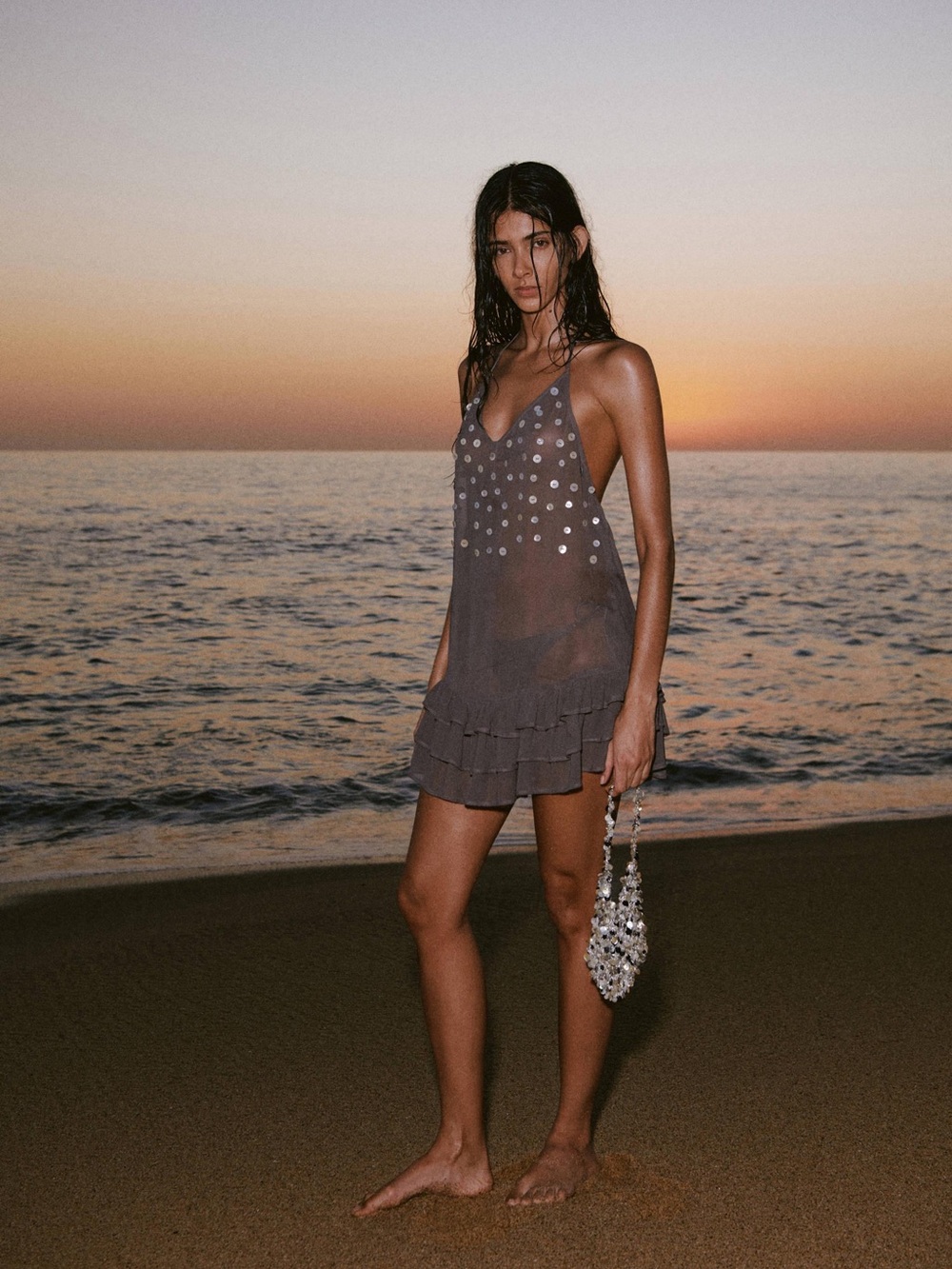 MANGO RUFFLE BUTTON DRESS - Picture 2 of 5